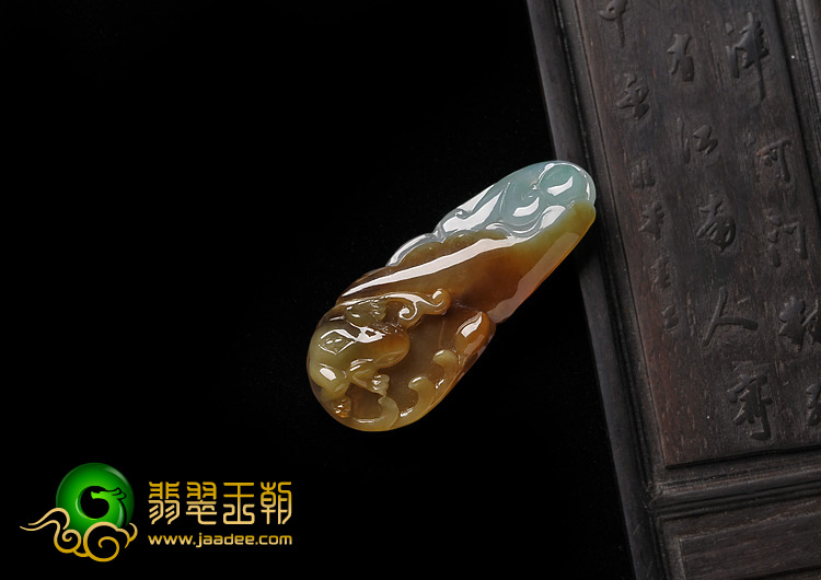 冰种三彩缅甸翡翠A货连年进财挂件