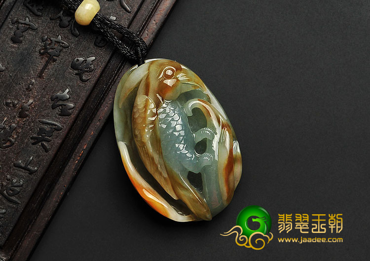 (超值推荐)糯冰种褐黄翡晴水缅甸翡翠A货鹦鹉挂件