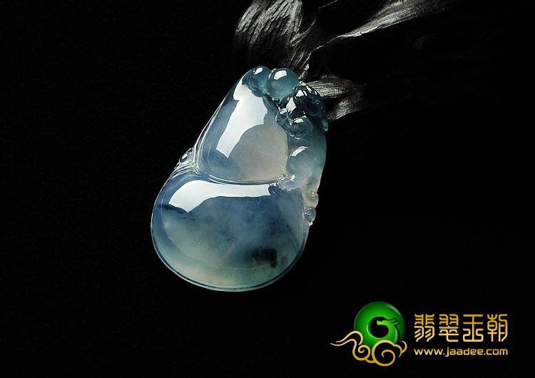 冰种飘花缅甸翡翠A货福禄寿挂件