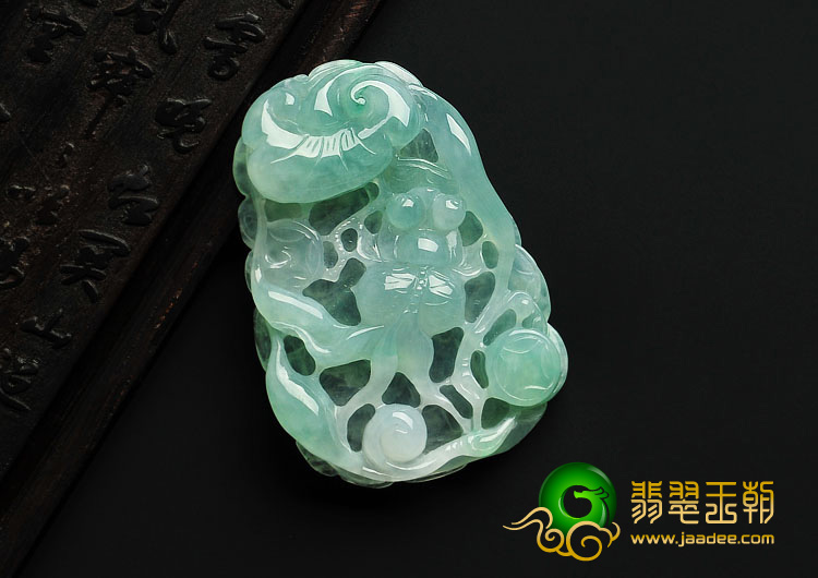 冰种晴水缅甸翡翠A货金玉满堂挂件