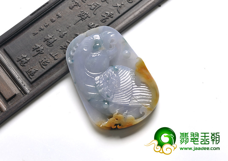(超值推荐)糯冰种三彩缅甸翡翠A货英明神武挂件