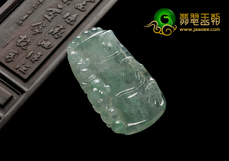 冰种晴水缅甸翡翠A货节节高挂件