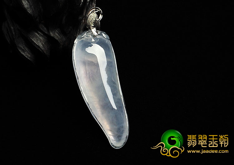 冰玻种晴水缅甸翡翠A货福瓜挂件