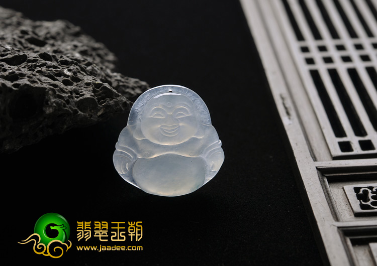 冰种晴水缅甸翡翠A货玉佛挂件