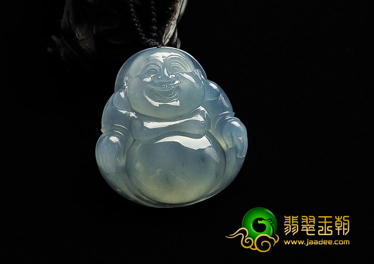 冰种晴水缅甸翡翠A货玉佛挂件