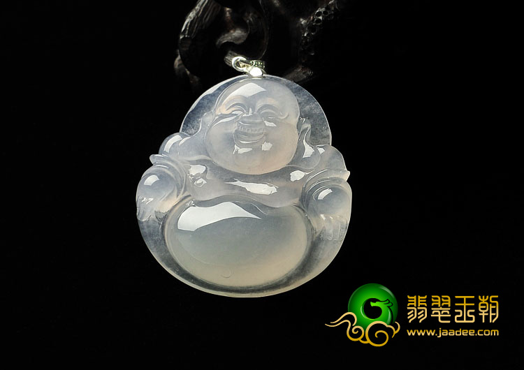 冰种晴水缅甸翡翠A货玉佛挂件