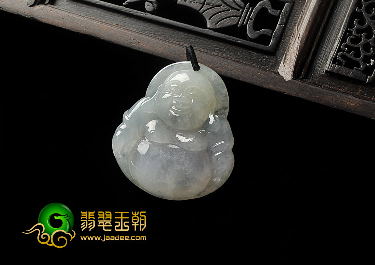 糯冰种晴水缅甸翡翠A货玉佛挂件