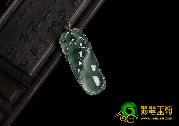 冰种飘花缅甸翡翠A货福禄寿挂件