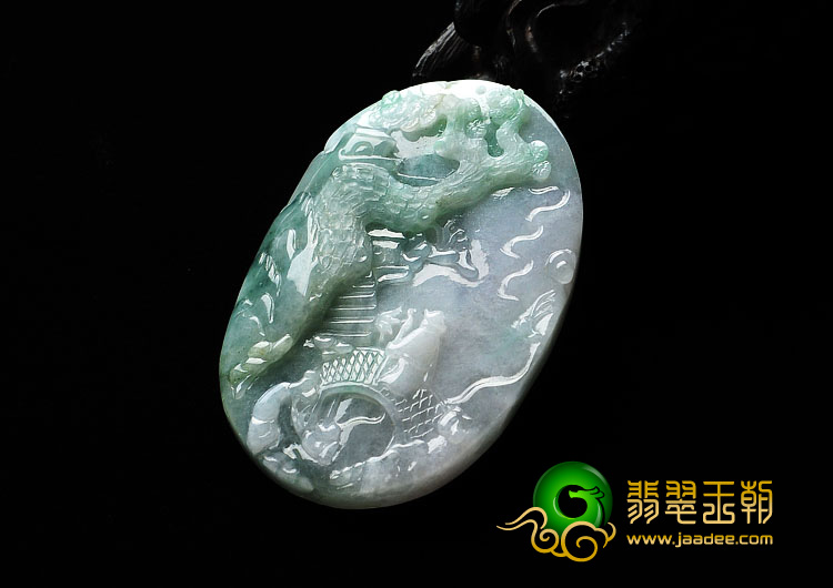 糯冰种多彩缅甸翡翠A货访友图挂件