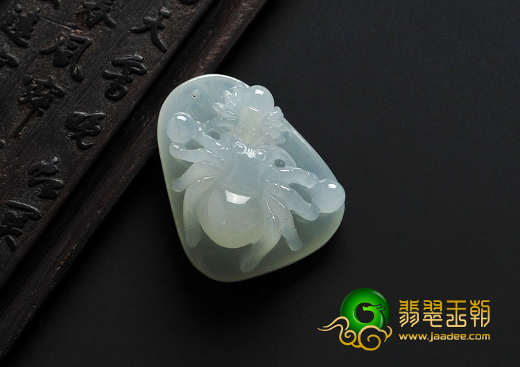 糯冰种晴水缅甸翡翠A货知足常乐挂件