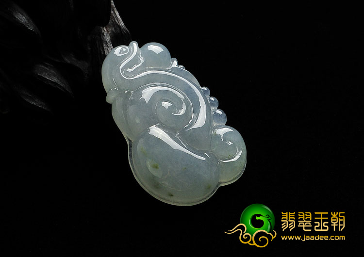 糯冰种晴水缅甸翡翠A货如意挂件