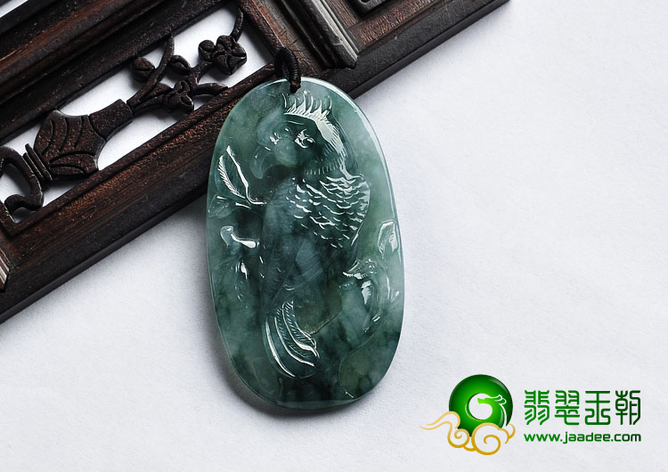 糯冰种飘花缅甸翡翠A货英明神武挂件