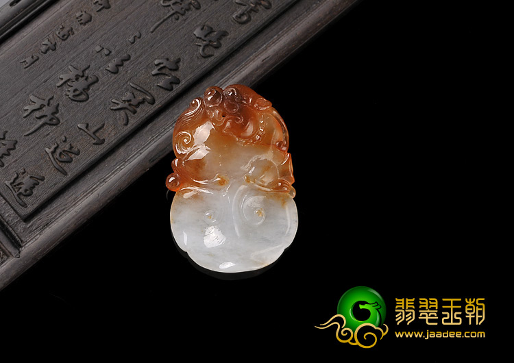 糯冰种红翡缅甸翡翠A货事事如意挂件