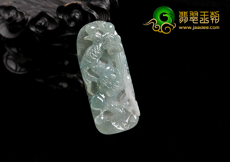 (超值推荐)糯冰种晴水缅甸翡翠A货喜上眉梢挂件