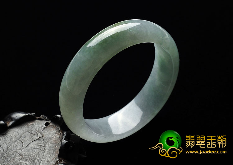 糯冰种晴水缅甸翡翠A货手镯（53.6mm）