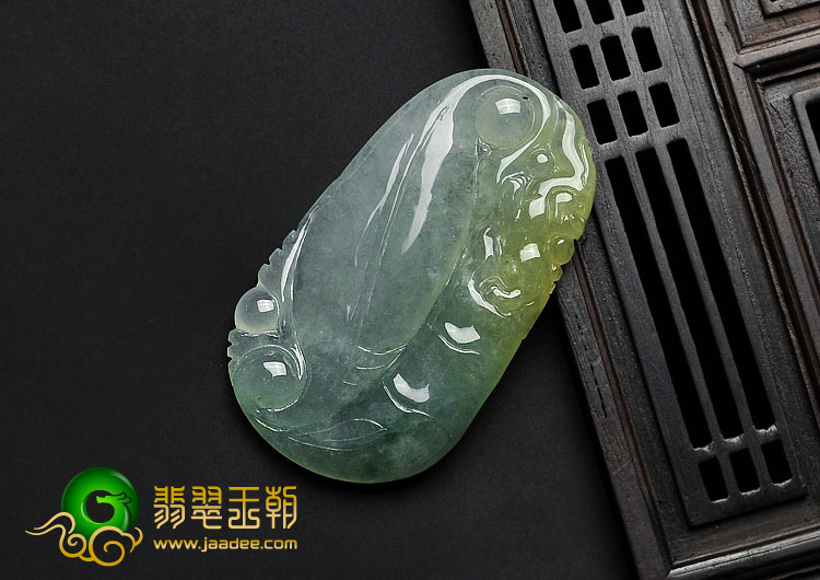 糯冰种晴水黄翡缅甸翡翠A货节节高挂件