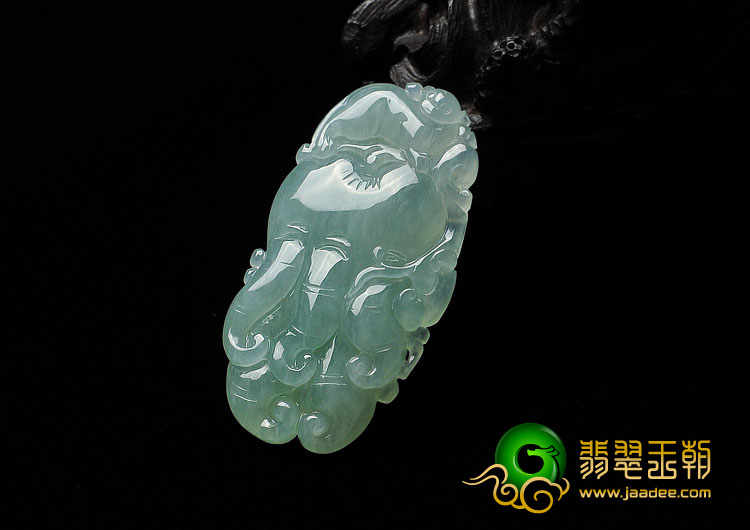 糯冰种晴水缅甸翡翠A货佛手挂件