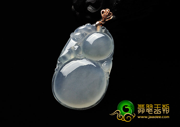 冰种晴水缅甸翡翠A货福禄寿挂件