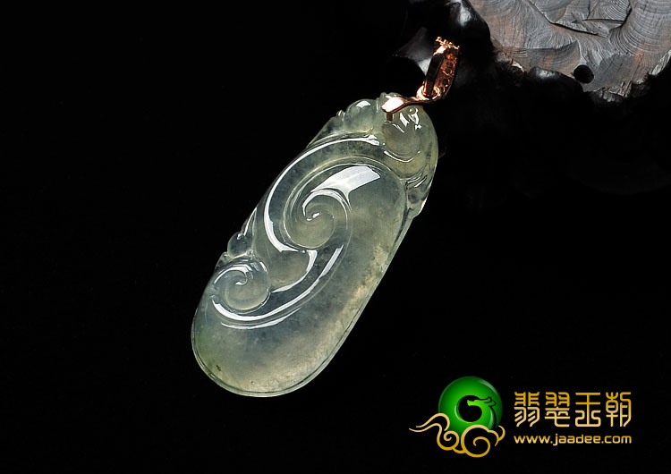 冰种晴水缅甸翡翠A货如意挂件