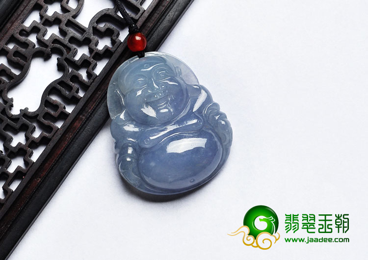 糯冰种紫罗兰缅甸翡翠A货玉佛挂件