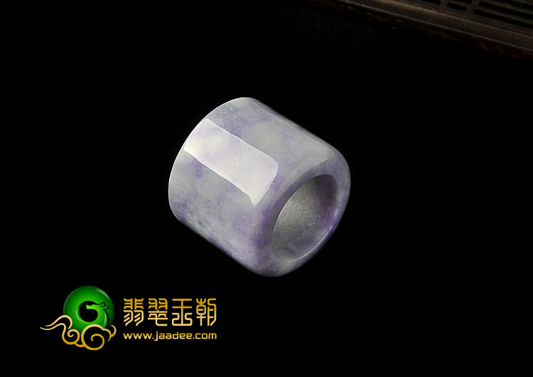 细糯种紫罗兰缅甸翡翠A货扳指
