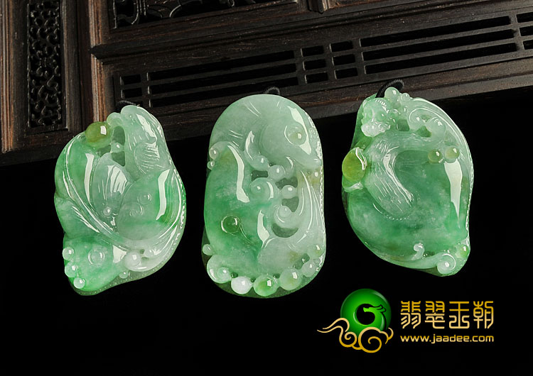 冰种黄加绿缅甸翡翠A货封侯愉悦挂件（一批走）