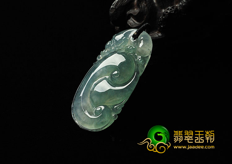 冰种晴水缅甸翡翠A货如意挂件