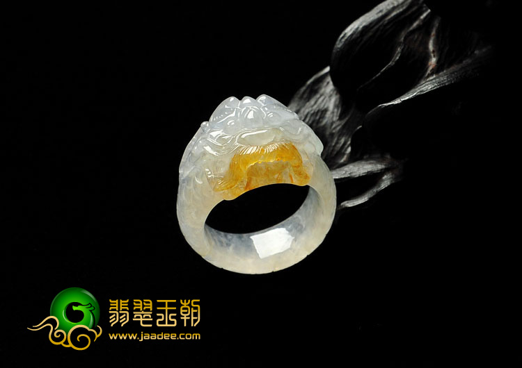 冰种黄翡缅甸翡翠A货指环