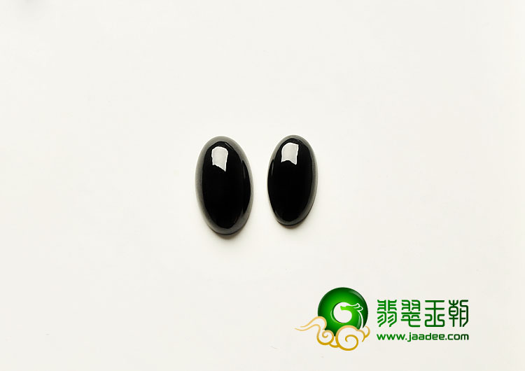 冰种墨翠缅甸翡翠A货戒面（单价）