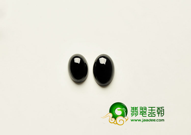 冰种墨翠缅甸翡翠A货戒面（单价）