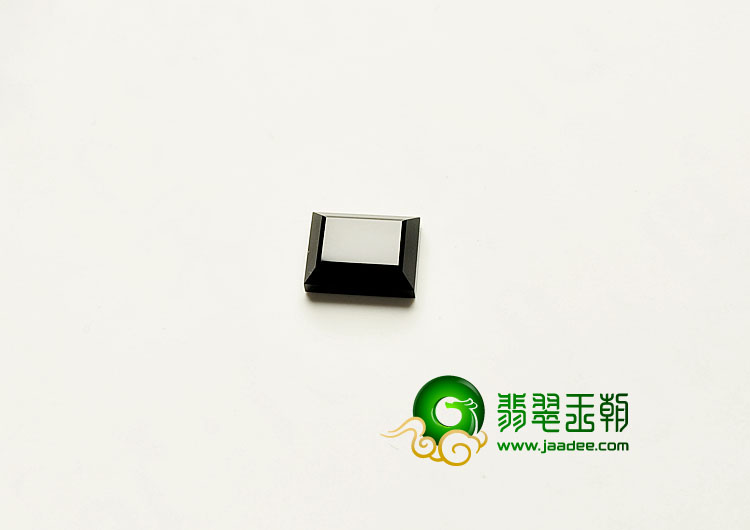 冰种墨翠缅甸翡翠A货方形戒面