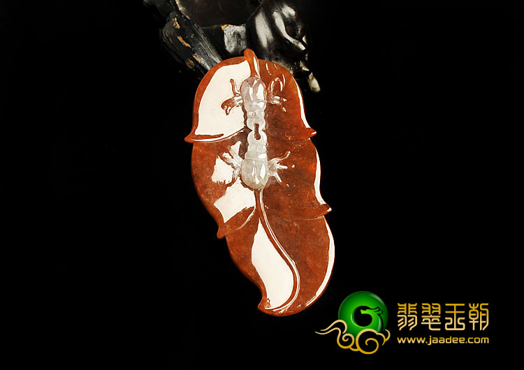 糯冰种褐红翡缅甸翡翠A货一夜暴富挂件