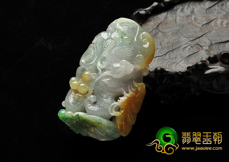 (超值推荐)糯冰种三彩缅甸翡翠A货佛手手玩件