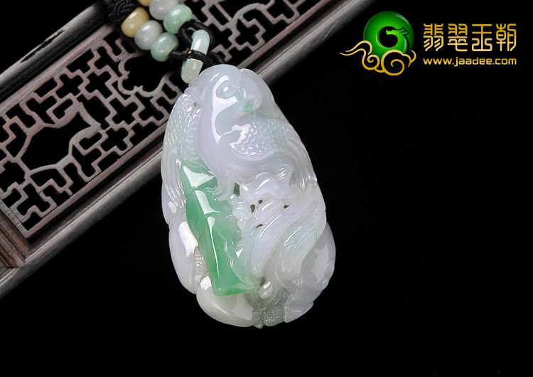 糯冰种飘翠缅甸翡翠A货英明神武挂件