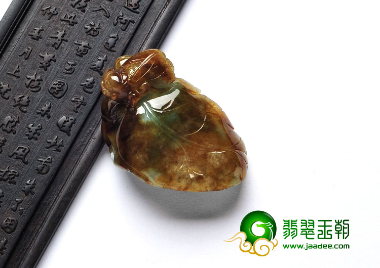 糯冰种褐黄翡缅甸翡翠A货一夜成名挂件