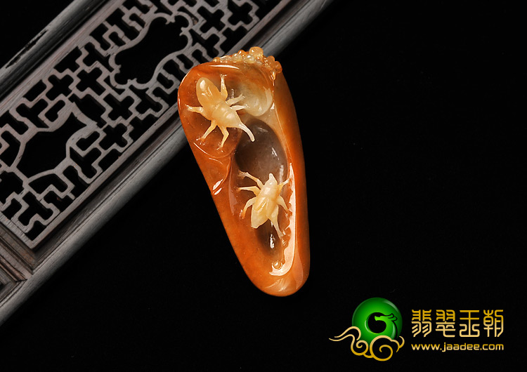糯冰种红黄翡缅甸翡翠A货富甲天下挂件