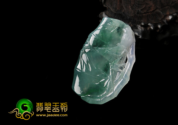 冰种飘花缅甸翡翠A货节节高挂件