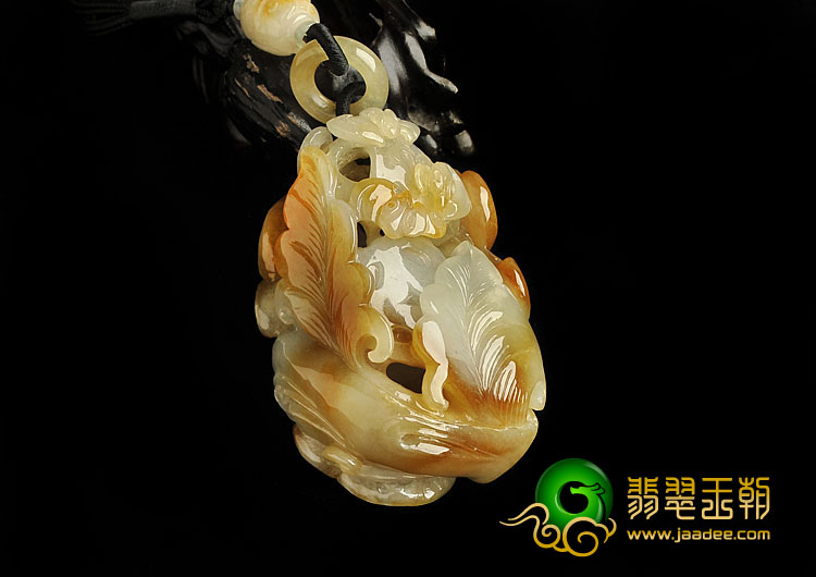(超值推荐)糯冰种褐黄翡缅甸翡翠A货蝙蝠手玩件