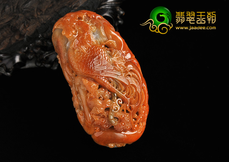 糯冰种红翡略飘花缅甸翡翠A货冠上加官手玩件