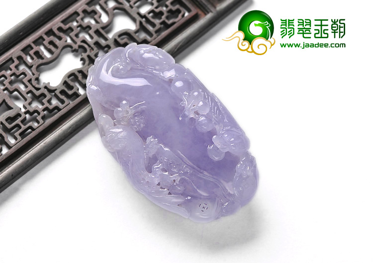 （超值推荐）冰种紫罗兰缅甸翡翠A货喜上眉梢手玩件