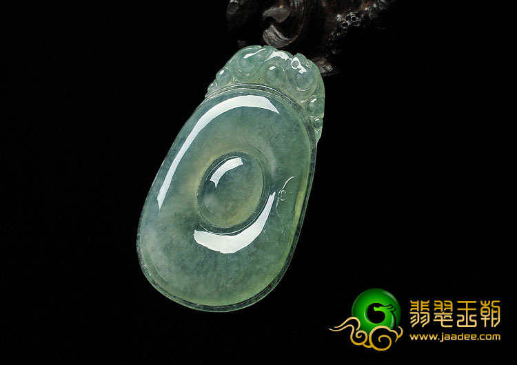 冰种晴水缅甸翡翠A货福在眼前挂件
