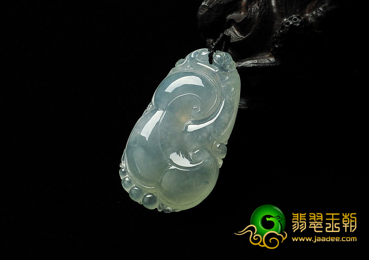 冰种晴水缅甸翡翠A货如意挂件