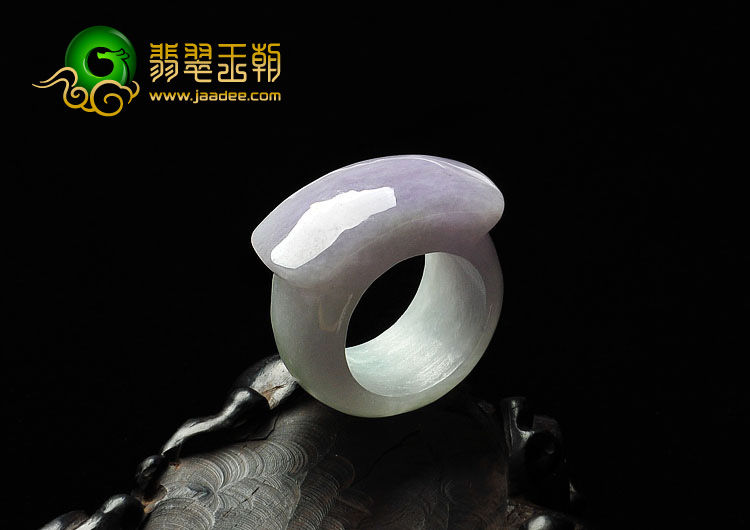 糯冰种紫罗兰缅甸翡翠A货指环