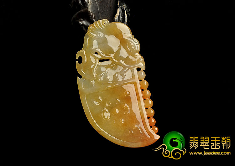 冰种红黄翡缅甸翡翠A货开天辟地挂件