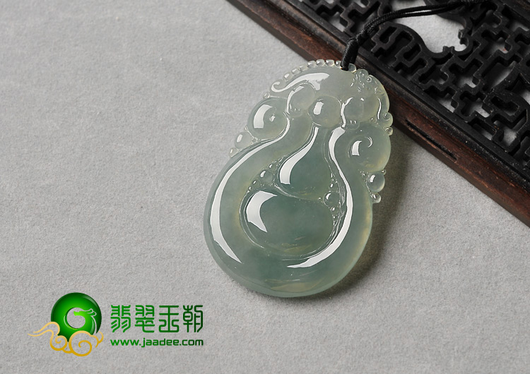 冰种晴水缅甸翡翠A货福禄寿挂件