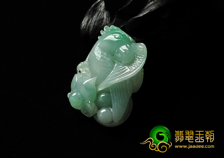 糯冰种晴水缅甸翡翠A货鸟语花香挂件