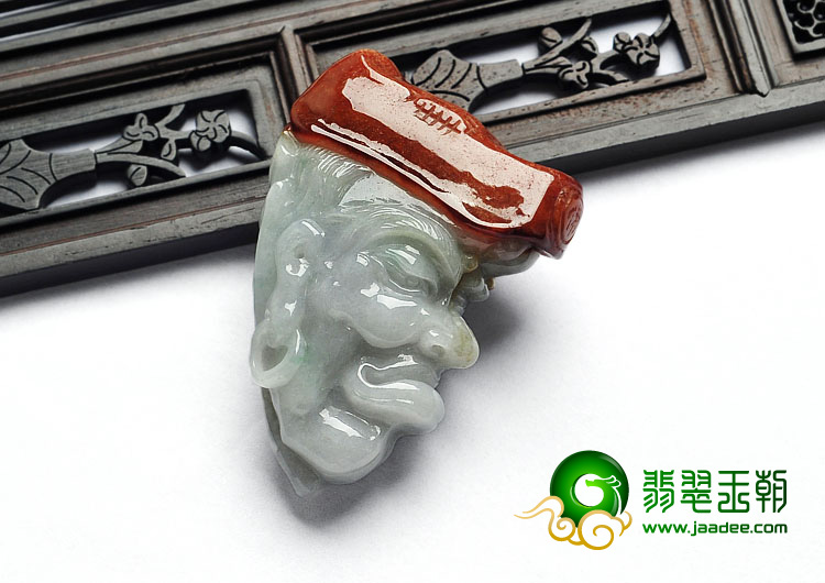 细糯种褐红翡缅甸翡翠A货济公挂件