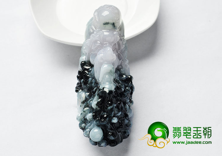 细糯种飘花缅甸翡翠A货达摩悟真谛挂件/手玩件