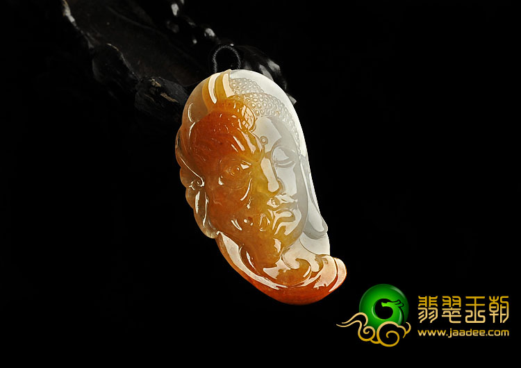 糯冰种红黄翡缅甸翡翠A货一念之差挂件