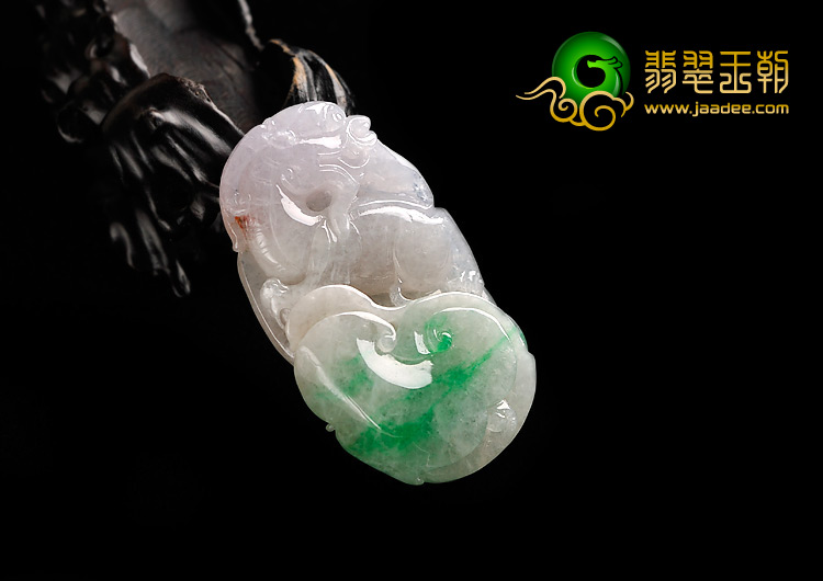 糯冰种飘翠缅甸翡翠A货事事如意挂件
